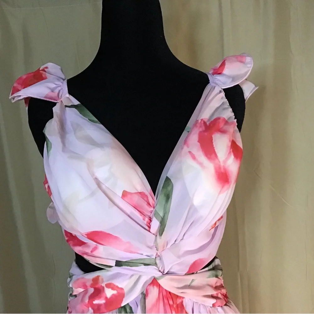 Floral Ruffle Maxi Dress - Picture 4 of 11